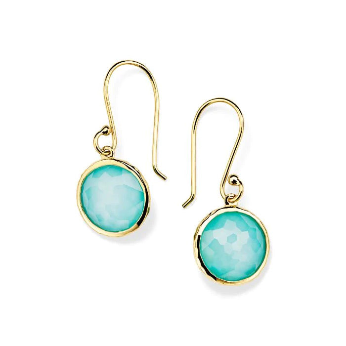 IPPOLITA Turquoise Doublet Yellow Gold Mini Drop Earrings - LOLLIPOP