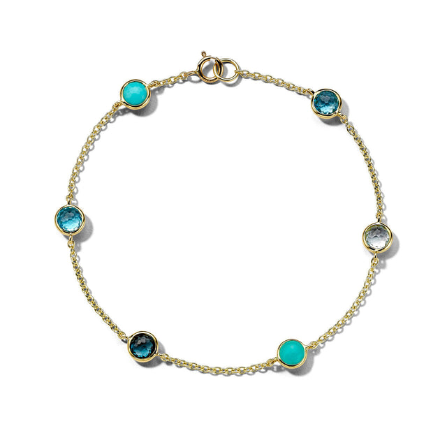 IPPOLITA Waterfall 6-Stone Station Bracelet in Yellow Gold - LOLLIPOP