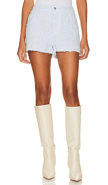 IRO Daphna Shorts in Baby Blue - Short IRO Daphna en bleu bébé - IRO Daphna 淡蓝色短裤 - IRO Daphna Shorts in Babyblau - IRO Daphna 반바지베이비 블루 색상 - Pantaloncini IRO Daphna in celeste