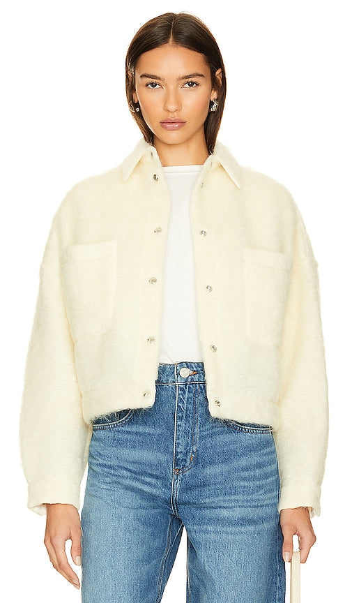 IRO Domal Jacket in Cream - Veste IRO Domal en crème - IRO Domal 奶油色夹克 - IRO Domal Jacke in Creme - IRO 도말 자켓 - Giacca IRO Domal color crema