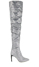 IRO Eva Over The Knee Boot in Metallic Silver - IRO Eva Cuissardes en argent métallisé - IRO Eva 金属银过膝靴 - IRO Eva Overknee-Stiefel in Metallic-Silber - IRO 에바 오버더니부츠 메탈릭 실버 소재 - Stivale sopra il ginocchio IRO Eva in argento metallizzato