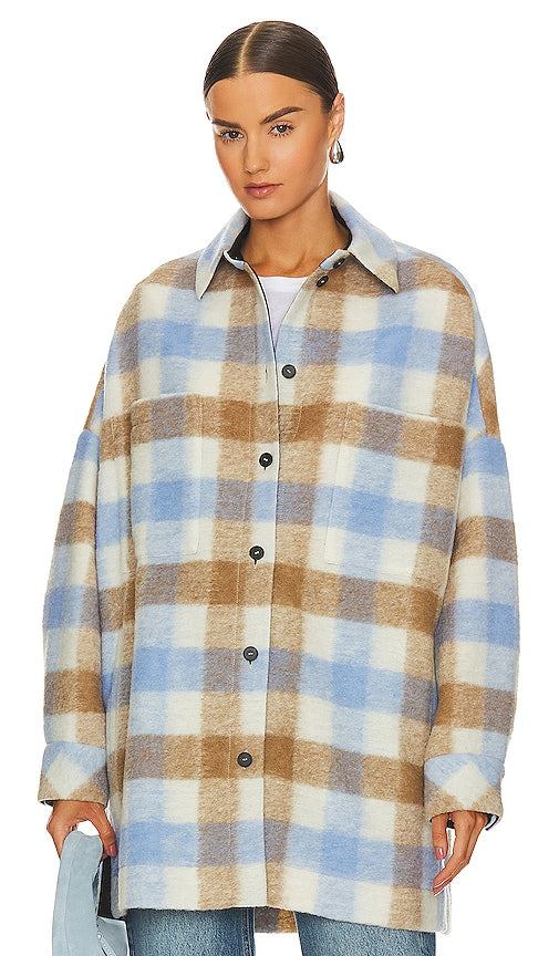 IRO Wallis Shacket in Baby Blue