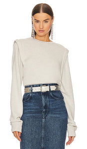 Isabel Marant Etoile Masson Sweatshirt in Light Grey - Isabel Marant Etoile Sweat Masson en gris clair - Isabel Marant Etoile Masson 浅灰色运动衫 - Isabel Marant Etoile Masson Sweatshirt in Hellgrau - Isabel Marant Etoile Masson 스웨트셔츠 라이트 그레이 색상 - Felpa Isabel Marant Etoile Masson in grigio chiaro