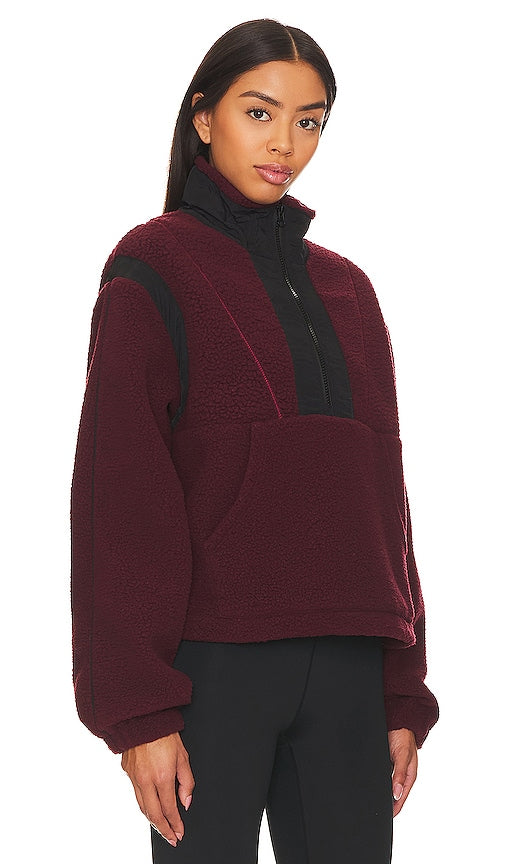 IVL Collective Fleece Pullover in Burgundy