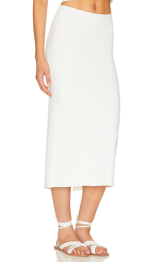 Indah Frankie Midi Tube Skirt in Ivory
