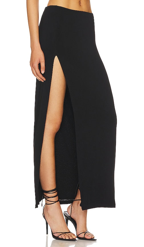 Indah Kira Maxi Skirt in Black