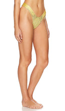 Indah Samui Skimpy Solid Macrame Bikini Bottom in Yellow