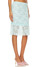 Indah Teresa Lace Midi Skirt in Baby Blue