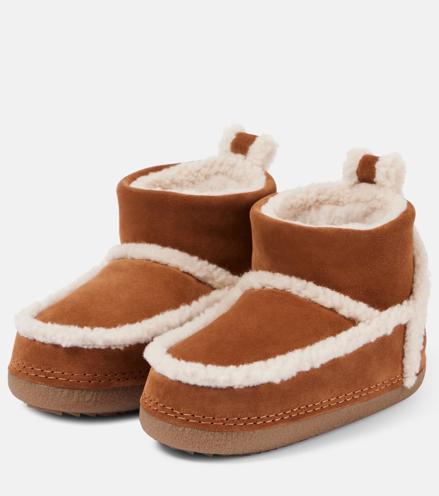 Inuikii Classic Low shearling-trimmed suede snow boots