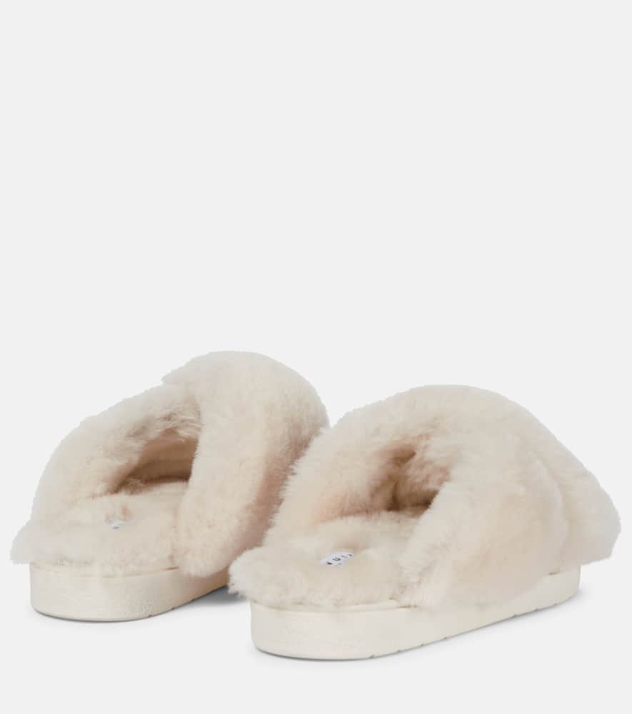 Inuikii Crossover-strap shearling slides