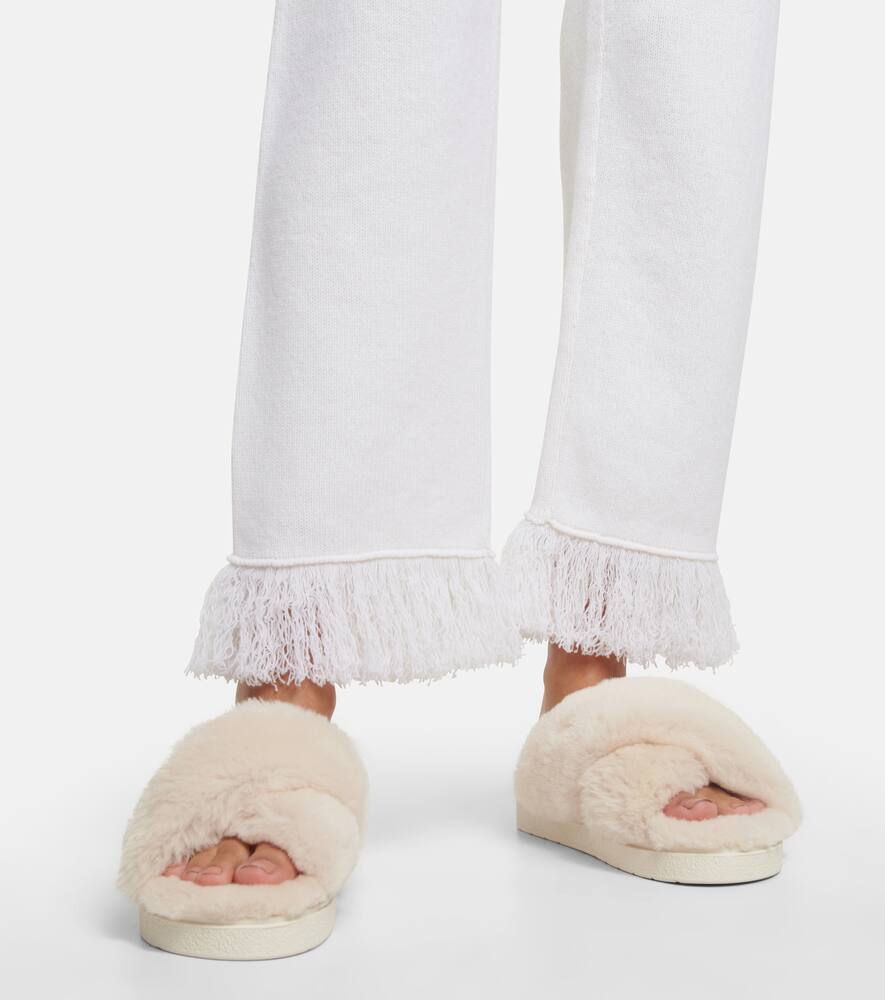 Inuikii Crossover-strap shearling slides