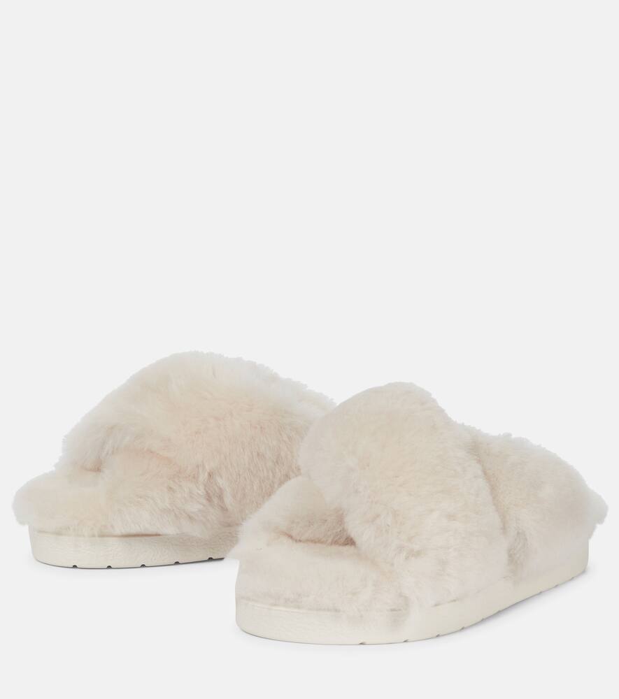 Inuikii Crossover-strap shearling slides