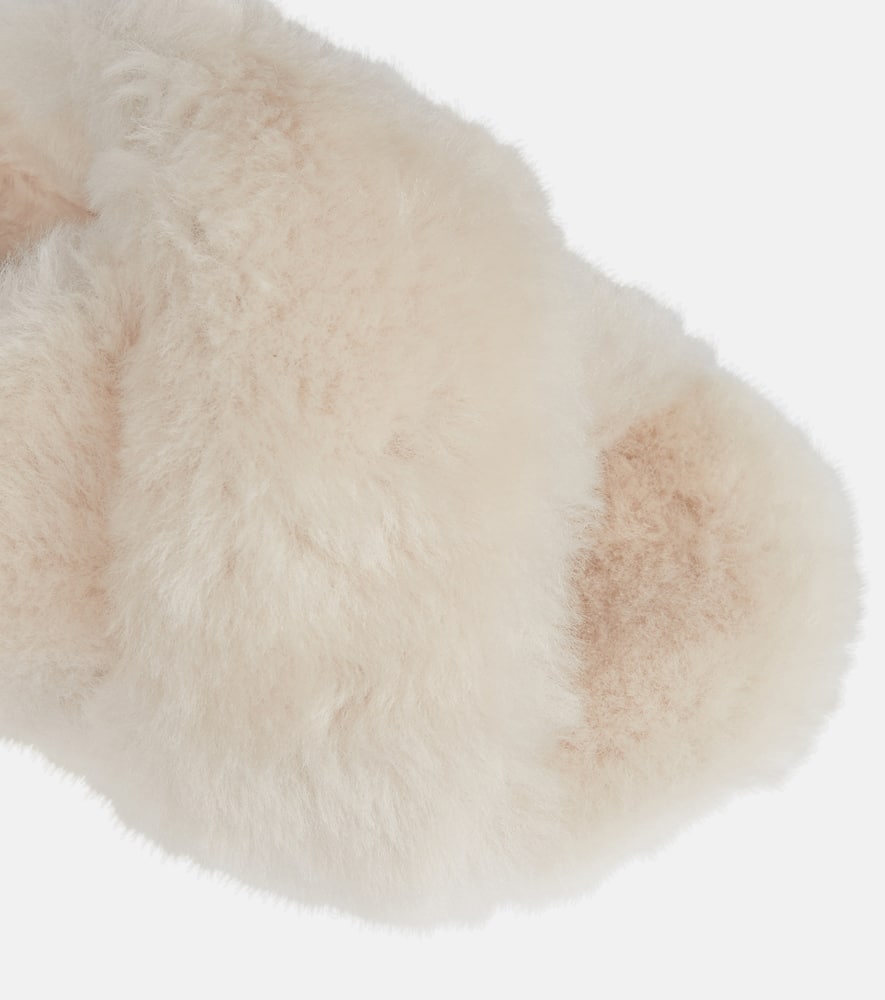 Inuikii Crossover-strap shearling slides