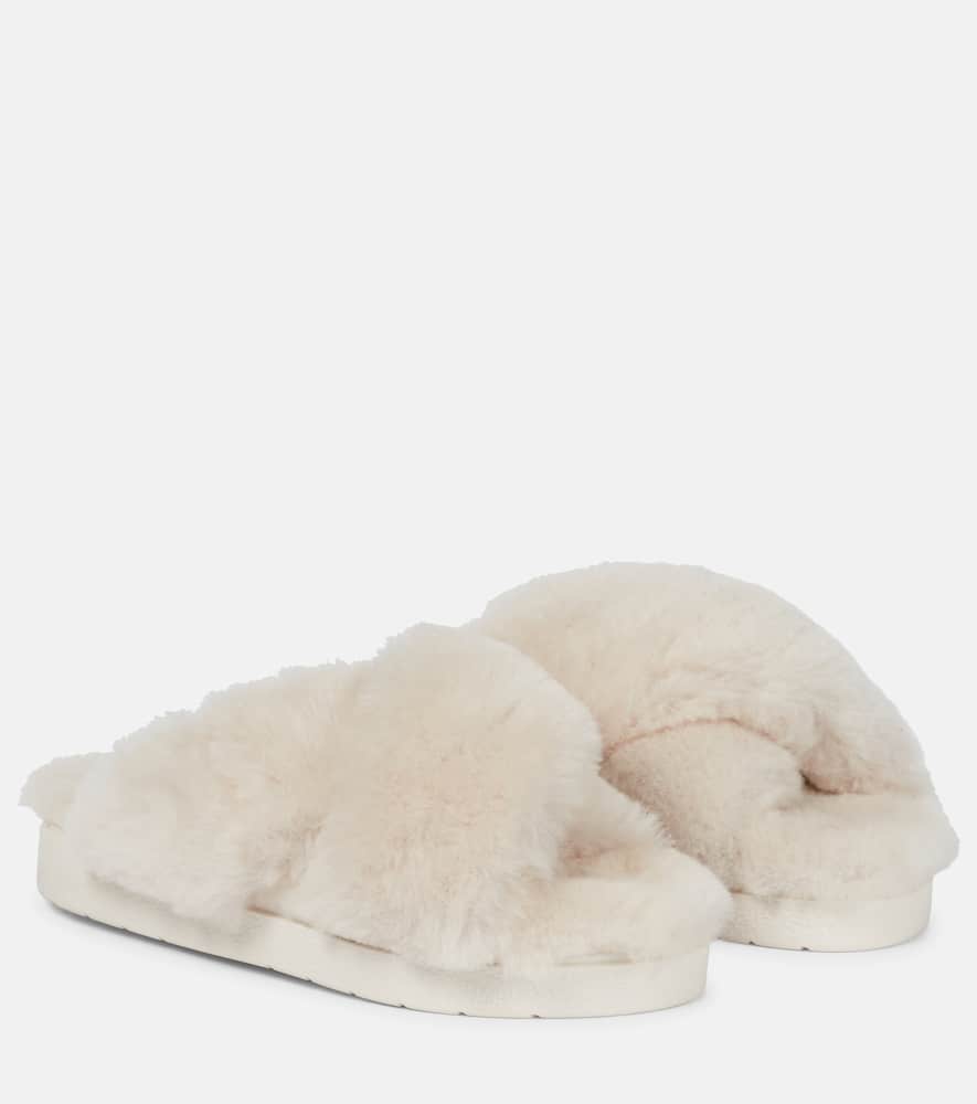Inuikii Crossover-strap shearling slides