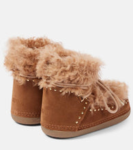 Inuikii Long Curly shearling and suede snow boots
