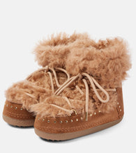 Inuikii Long Curly shearling and suede snow boots