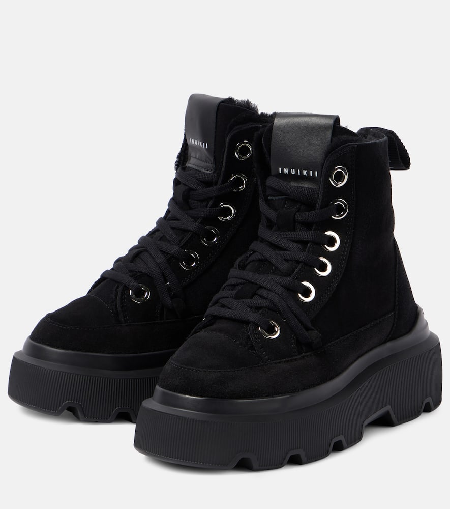Inuikii Matilda shearling-lined suede lace-up boots