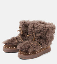 Inuikii Shearling and suede ankle boots