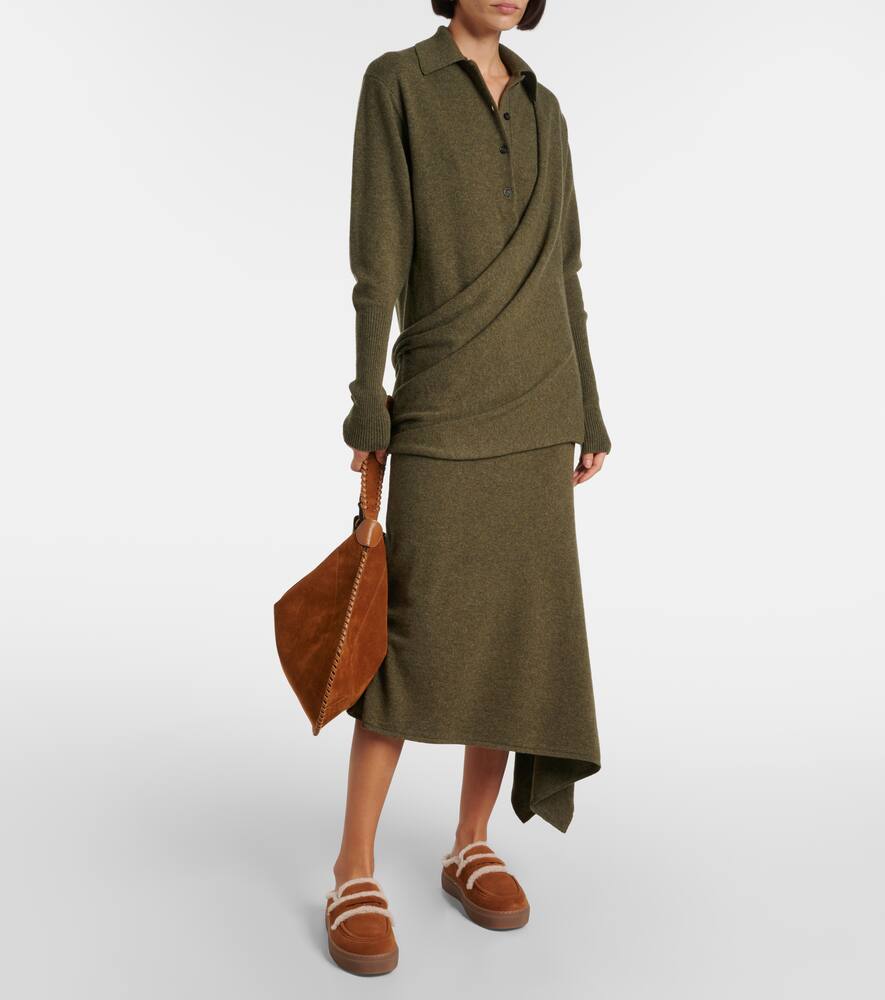 Inuikii Shearling-trimmed suede mules