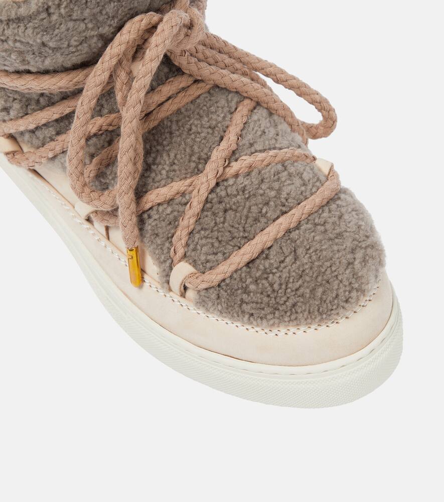 Inuikii Sneaker Classic shearling and leather ankle boots