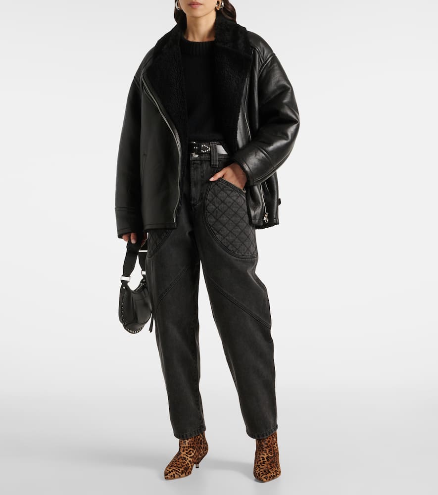 Isabel Marant Adelina shearling-lined leather coat