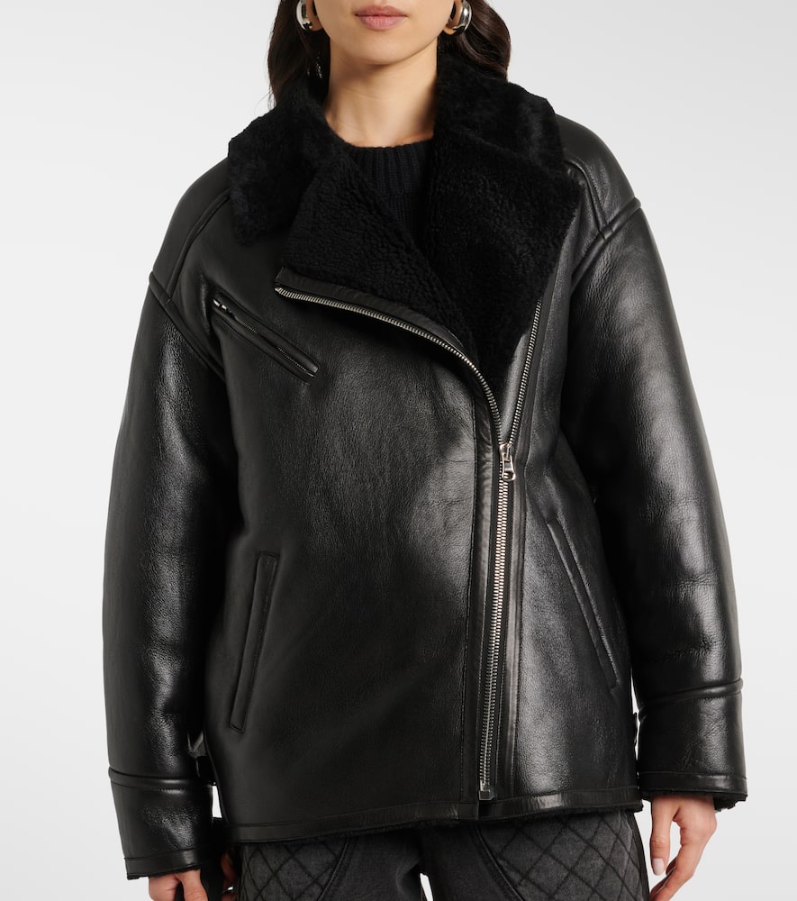 Isabel Marant Adelina shearling-lined leather coat