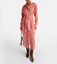 Isabel Marant Anesy printed cotton and silk shirt dress