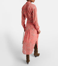Isabel Marant Anesy printed cotton and silk shirt dress