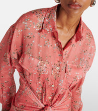 Isabel Marant Anesy printed cotton and silk shirt dress