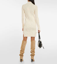 Isabel Marant Atina cable-knit wool-blend minidress