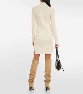 Isabel Marant Atina cable-knit wool-blend minidress