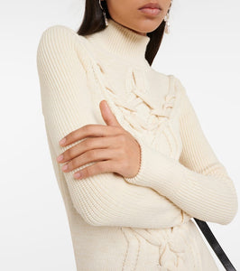 Isabel Marant Atina cable-knit wool-blend minidress