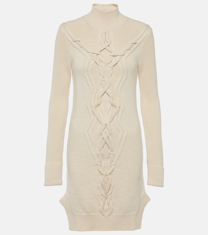 Isabel Marant Atina cable-knit wool-blend minidress. Isabel Marant Atina 羊毛混纺绞花针织迷你连衣裙