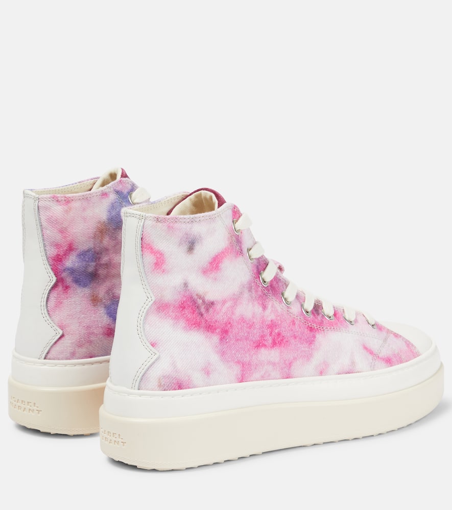 Isabel Marant Austin printed high-top sneakers