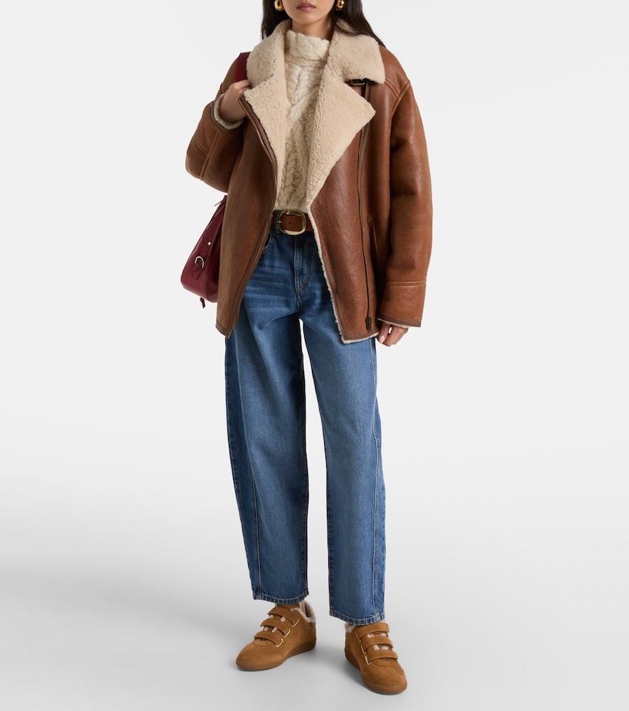 Isabel Marant Beth shearling-lined suede sneakers