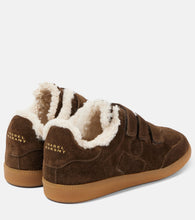 Isabel Marant Beth shearling-trimmed suede sneakers