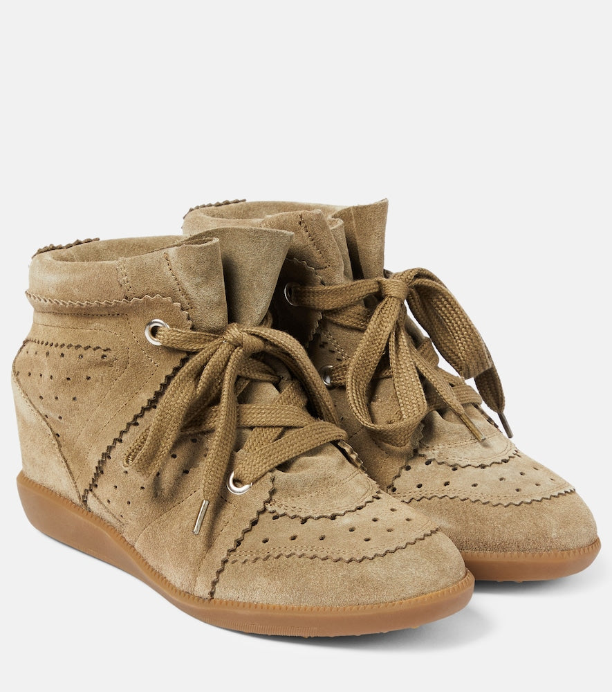Isabel Marant Bobby suede wedge sneakers - Isabel Marant Bobby 麂皮坡跟运动鞋