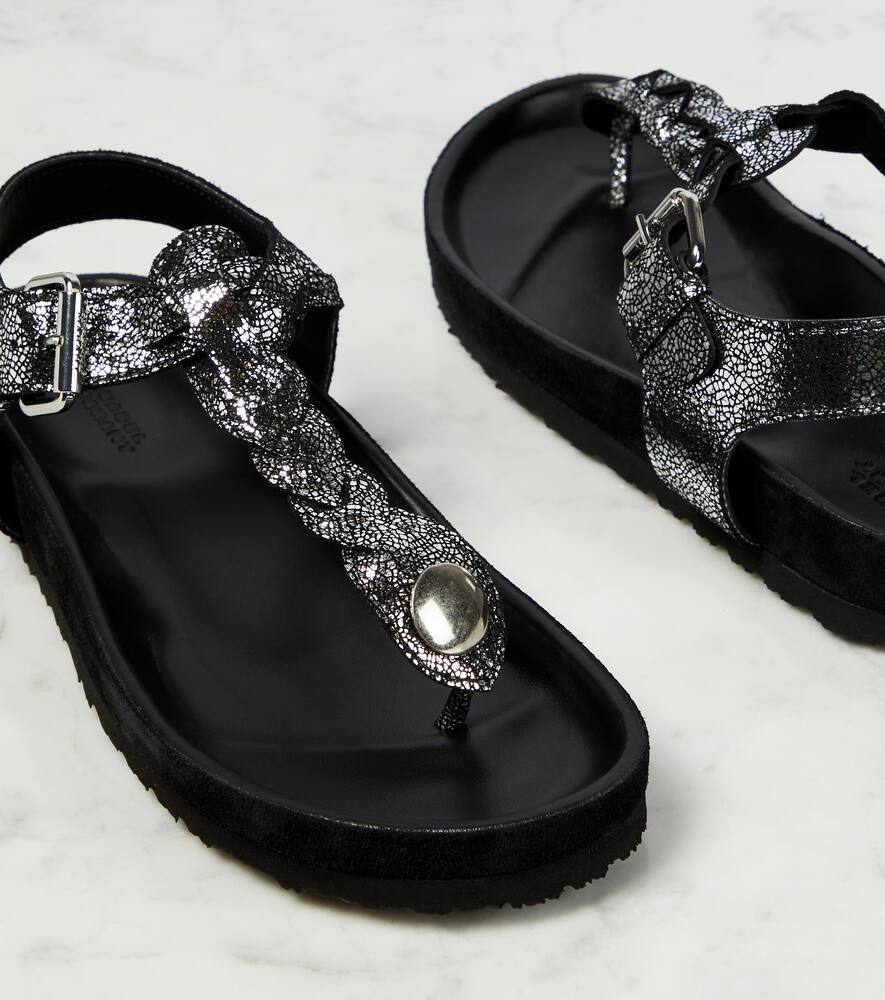 Isabel Marant Brook metallic leather sandals