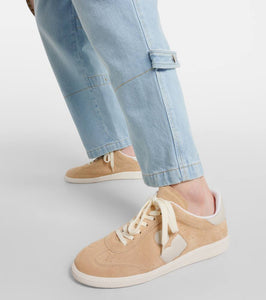 Isabel Marant Bryce leather-trimmed suede sneakers