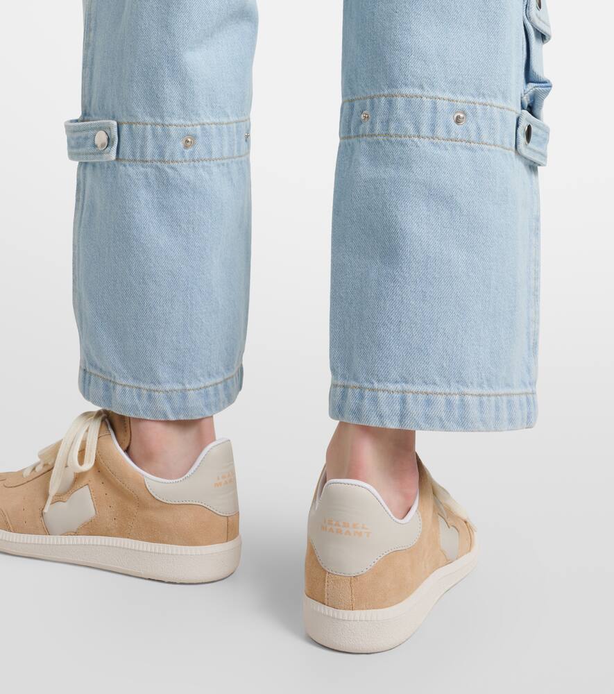 Isabel Marant Bryce leather-trimmed suede sneakers