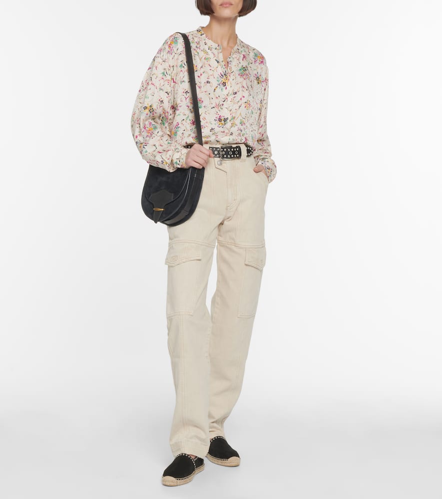 Isabel Marant Canae eyelet-trimmed suede espadrilles