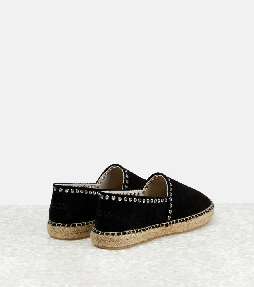 Isabel Marant Canae eyelet-trimmed suede espadrilles