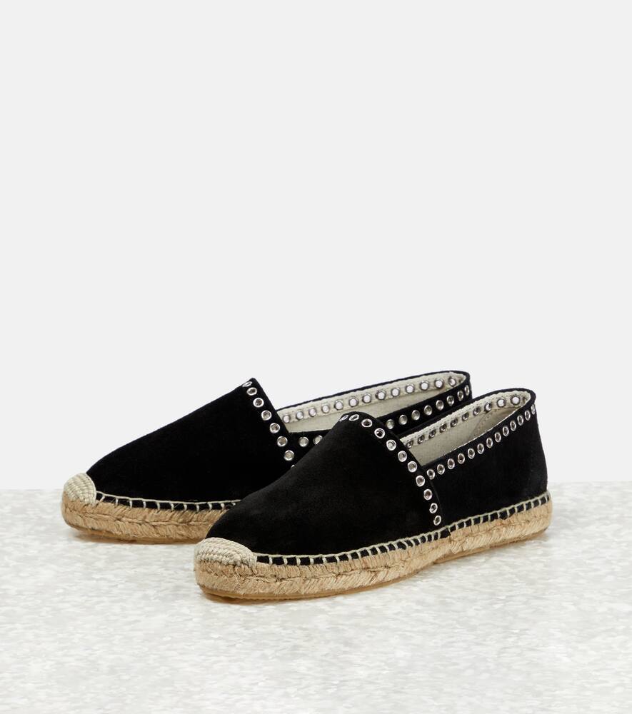 Isabel Marant Canae eyelet-trimmed suede espadrilles