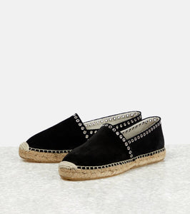 Isabel Marant Canae eyelet-trimmed suede espadrilles