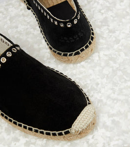 Isabel Marant Canae eyelet-trimmed suede espadrilles