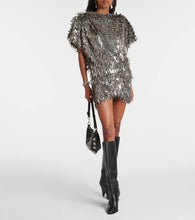 Isabel Marant Carla embellished silk-blend minidress