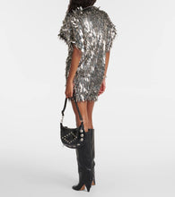 Isabel Marant Carla embellished silk-blend minidress