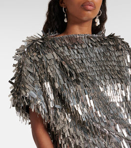 Isabel Marant Carla embellished silk-blend minidress
