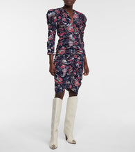 Isabel Marant Celina floral stretch-silk minidress