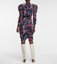 Isabel Marant Celina floral stretch-silk minidress